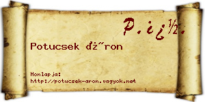 Potucsek Áron névjegykártya